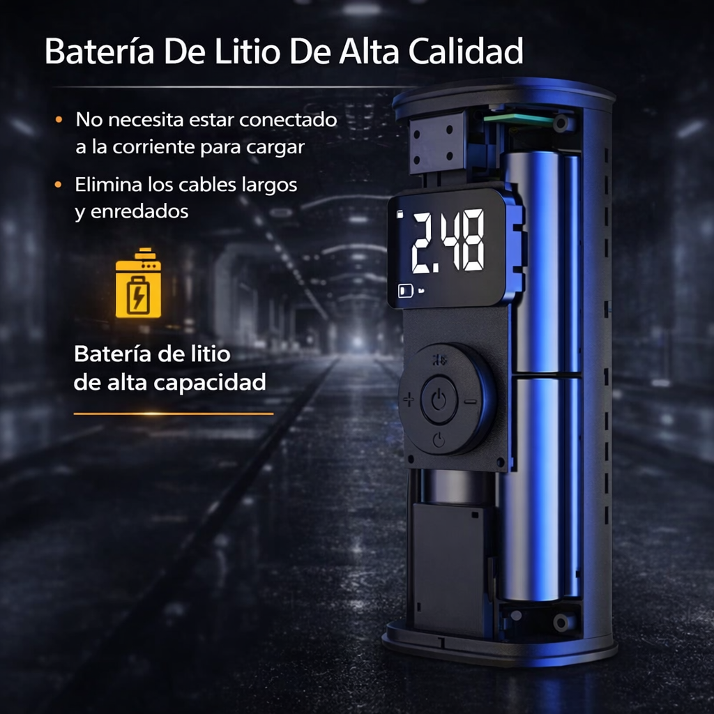 🚗🔥 COMPRESOR PORTÁTIL INALÁMBRICO